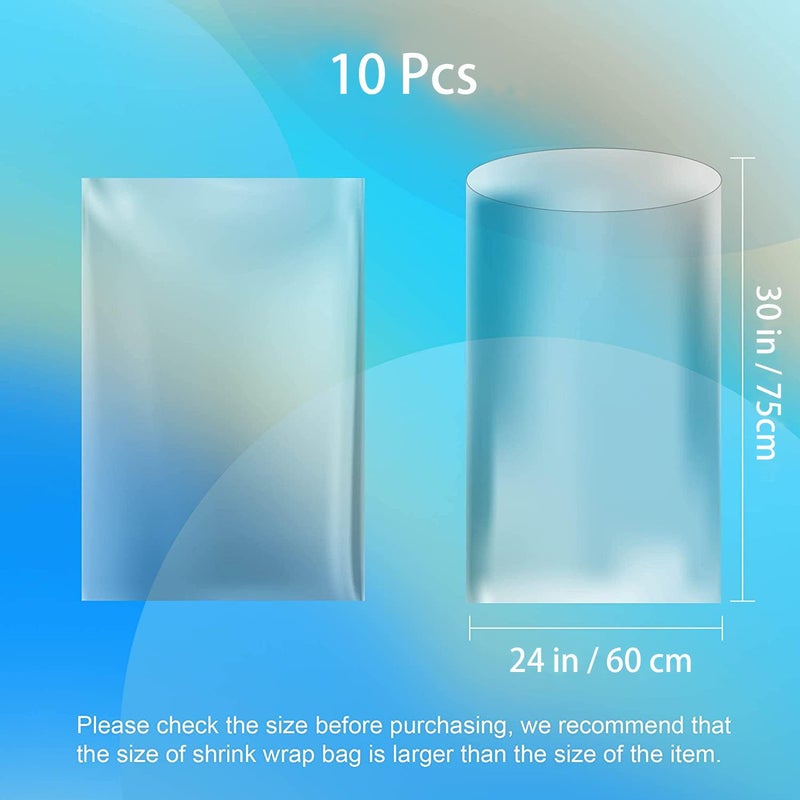 AOUKAR Shrink Wrap Bags for Gift Baskets,10Pcs 24x30 Inches Chear PVC Heat Shrink Bags Cellophane Wrap for Packaging Large Bags for Easter, Holiday, Birthday, and Any Occasion - Image 5